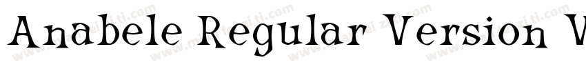 Anabele Regular Version Version字体转换